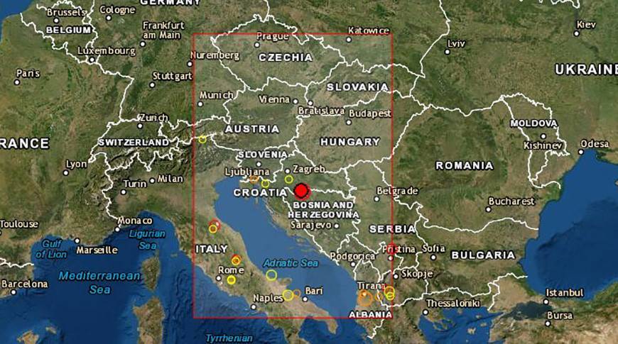 В Хорватии произошло землетрясение магнитудой 5,2