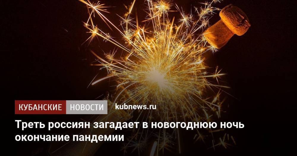 Треть россиян загадает в новогоднюю ночь окончание пандемии