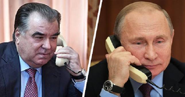 Эмомали Рахмон провел телефонный разговор с Владимиром Путиным