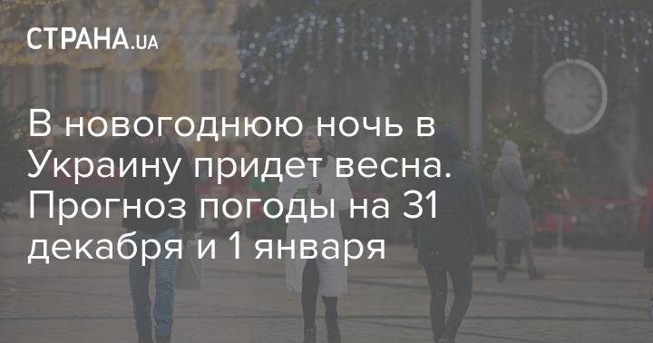 В новогоднюю ночь в Украину придет весна. Прогноз погоды на 31 декабря и 1 января