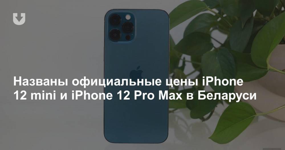 Названы официальные цены iPhone 12 mini и iPhone 12 Pro Max в Беларуси