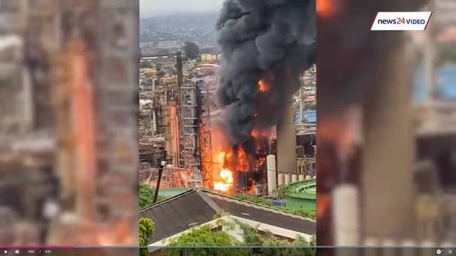 Мощный взрыв прогремел на нефтеперерабатывающем заводе в ЮАР — видео