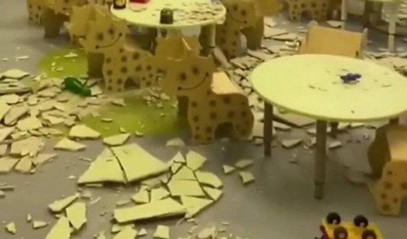 В Кемерове рухнул потолок детсада, открытого губернатором неделю назад