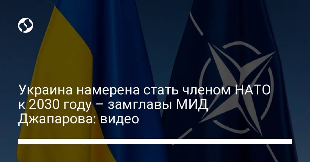 Украина намерена стать членом НАТО к 2030 году – замглавы МИД Джапарова: видео