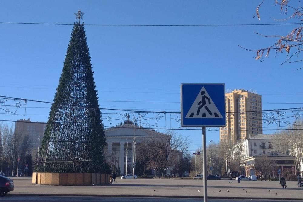 Главная елка Донецка – 2021: каркас дерева уже собран