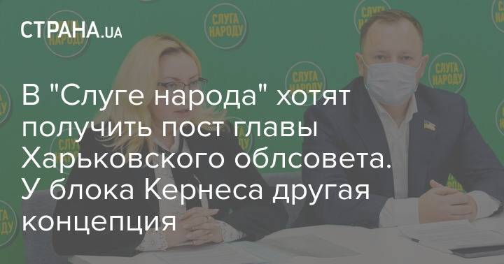 В "Слуге народа" хотят получить пост главы Харьковского облсовета. У блока Кернеса другая концепция