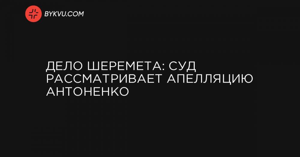 Дело Шеремета: суд рассматривает апелляцию Антоненко