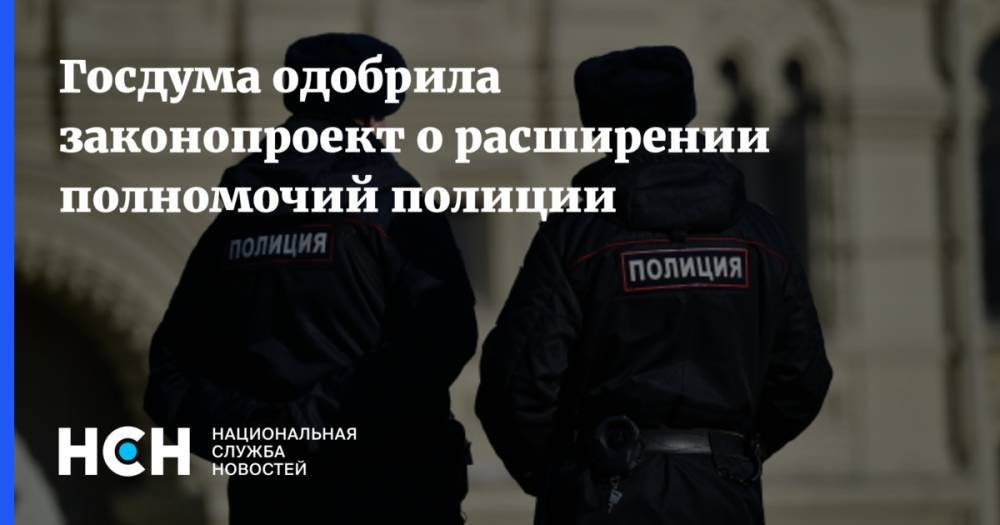 Госдума одобрила законопроект о расширении полномочий полиции