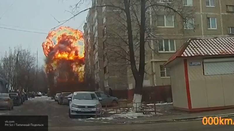 Видео со взрывом в Подольске появилось в Сети