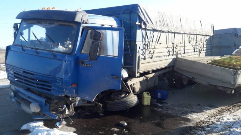 Трое жителей Воронежской области пострадали в столкновении двух грузовиков
