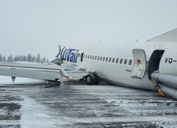 Boeing авиакомпании UTair сел на 35 метров раньше взлетной полосы
