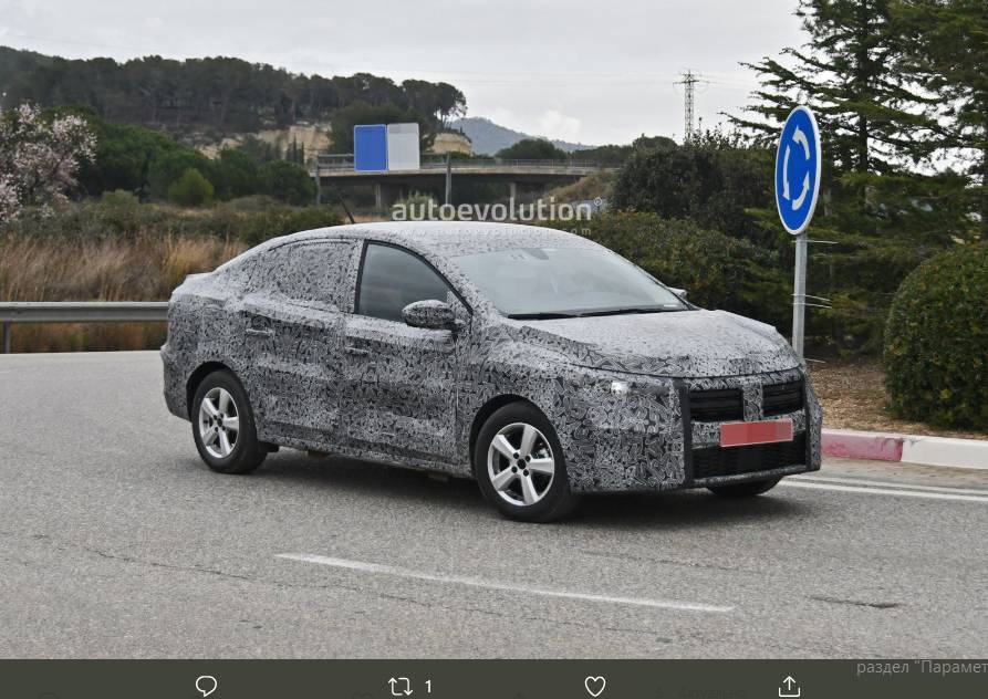 Новый Renault Logan показали на «шпионских» фото