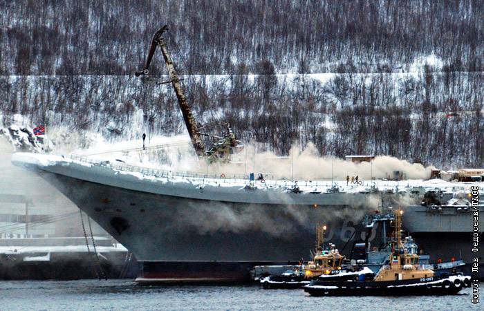 В ОСК назвали предварительную сумму ущерба горевшему "Адмиралу Кузнецову"