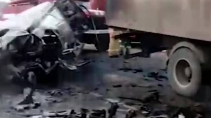 В ДТП с микроавтобусом и грузовиком в Тамбовской области заживо сгорели 6 человек