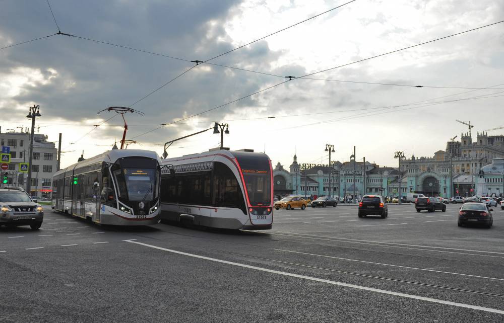 Время ожидания трамваев в Москве сократилось вдвое