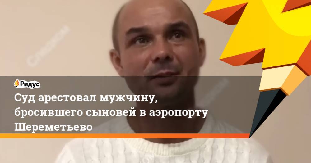 Суд арестовал мужчину, бросившего сыновей в аэропорту Шереметьево