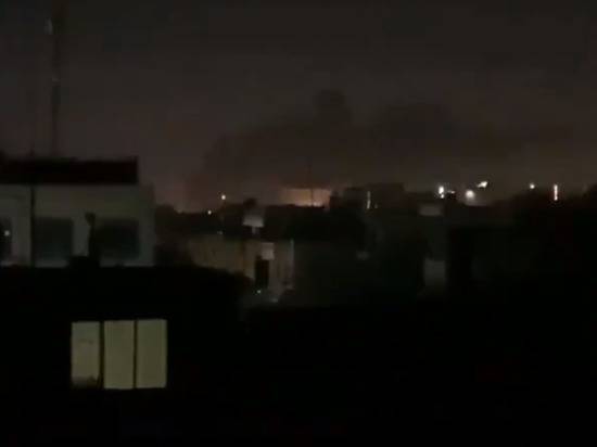 В Сети опубликовано видео с места обстрела объекта США в Багдаде