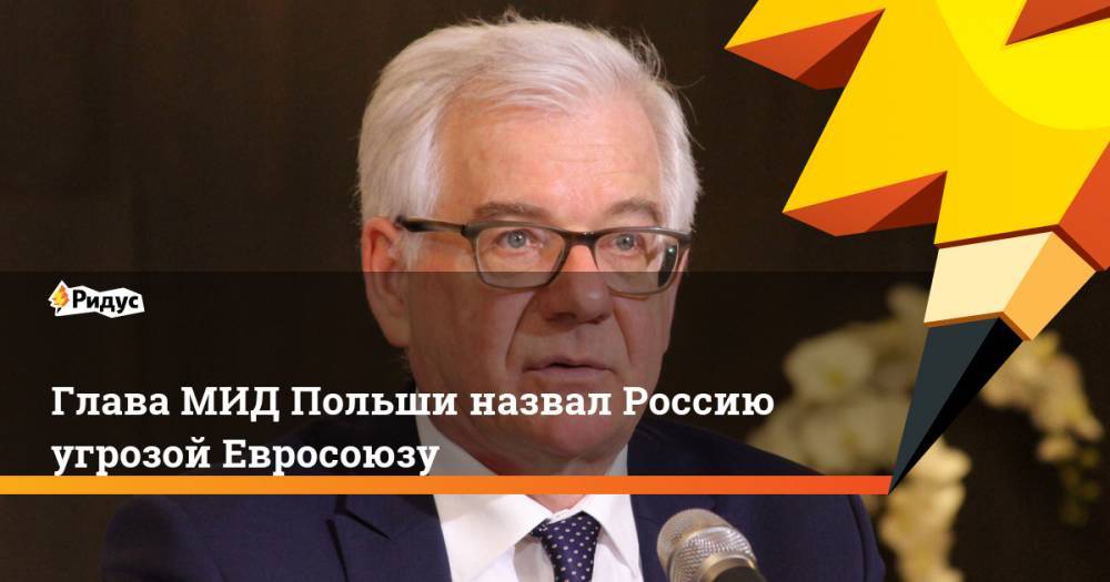 Глава МИД Польши назвал Россию угрозой Евросоюзу. Ридус