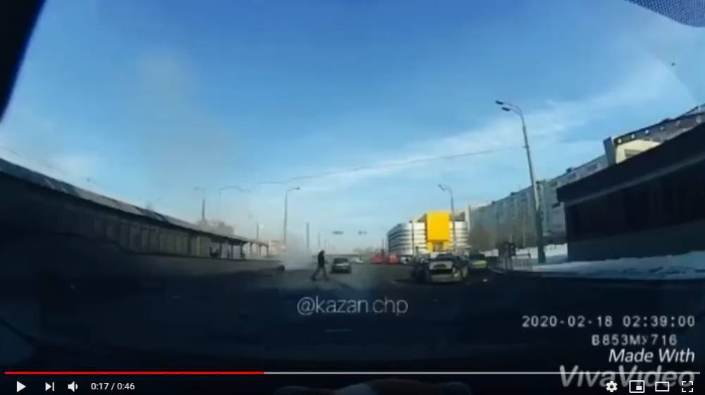 Видео смертельного ДТП в Казани появилось в сети