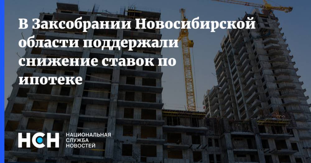 В Заксобрании Новосибирской области поддержали снижение ставок по ипотеке