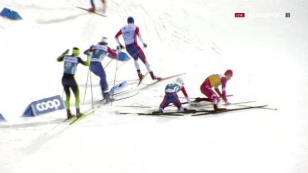 Лыжник из Норвегии Крюгер умышленно сбил Большунова, победил его соотечественник Клебо : Новости Накануне.RU