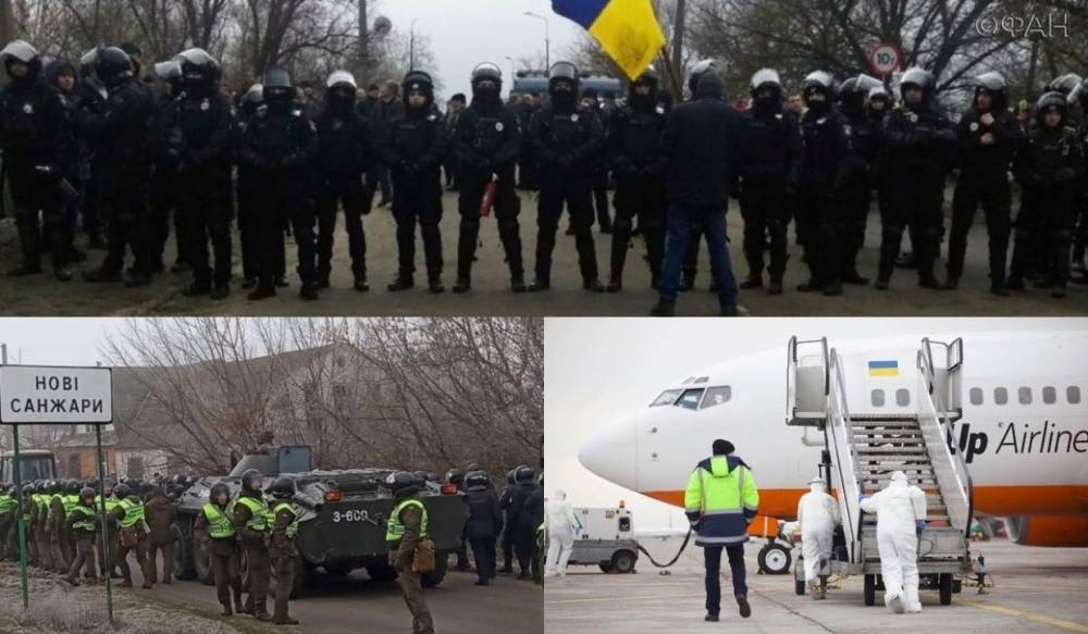 Автобусы с эвакуированными из Китая украинцами забросали камнями в Полтавской области