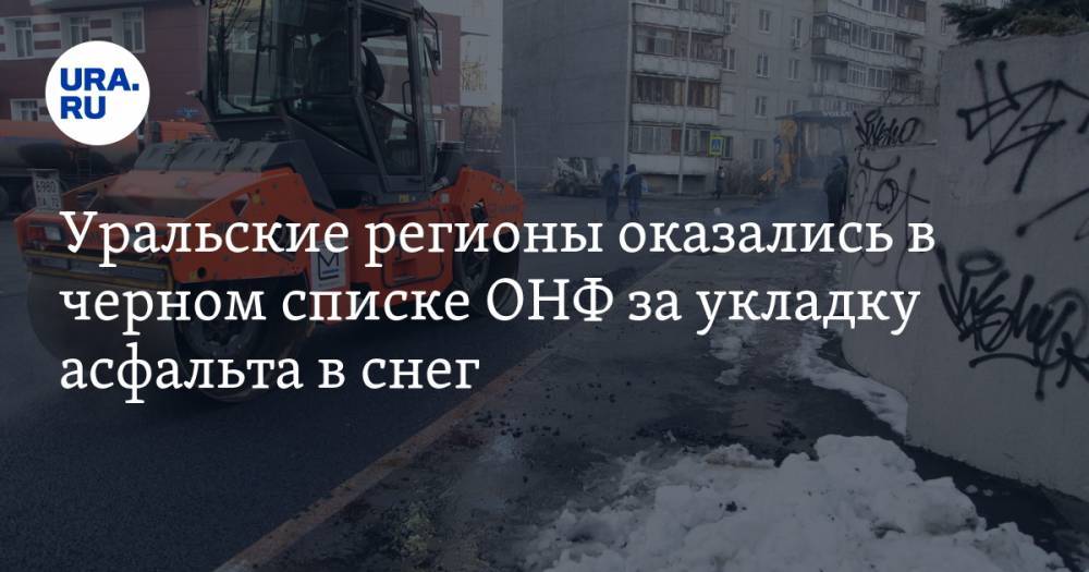 Уральские регионы оказались в черном списке ОНФ за укладку асфальта в снег — URA.RU