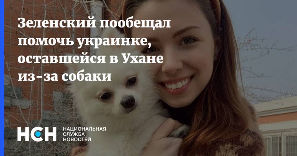 Зеленский пообещал помочь украинке, оставшейся в Ухане из-за собаки