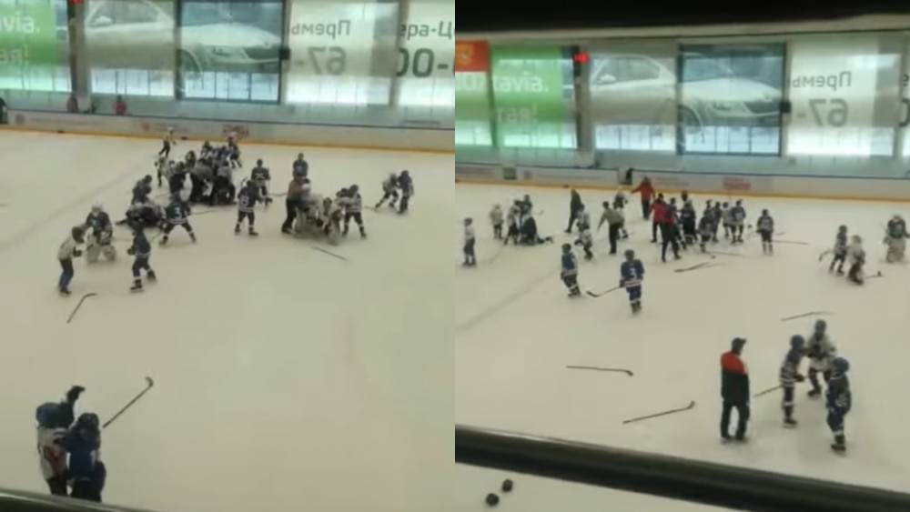 Юные хоккеисты устроили массовое побоище на турнире в Тольятти