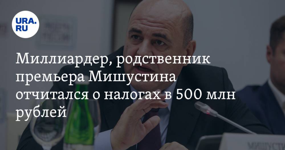 Миллиардер, родственник премьера Мишустина отчитался о налогах в 500 млн рублей — URA.RU