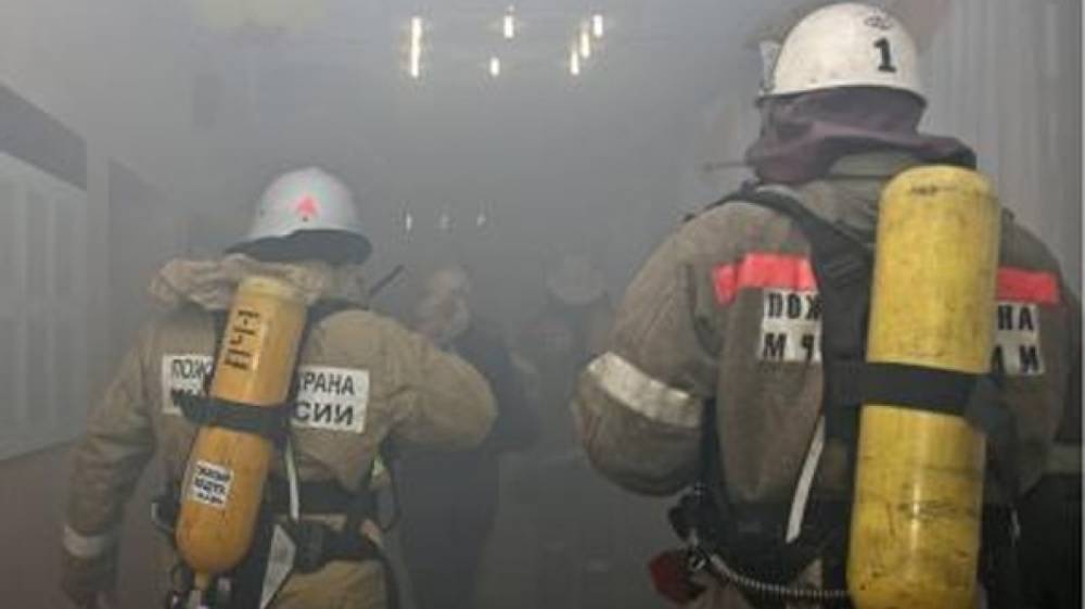Крупный пожар произошел на складе с деревянными поддонами в Подмосковье