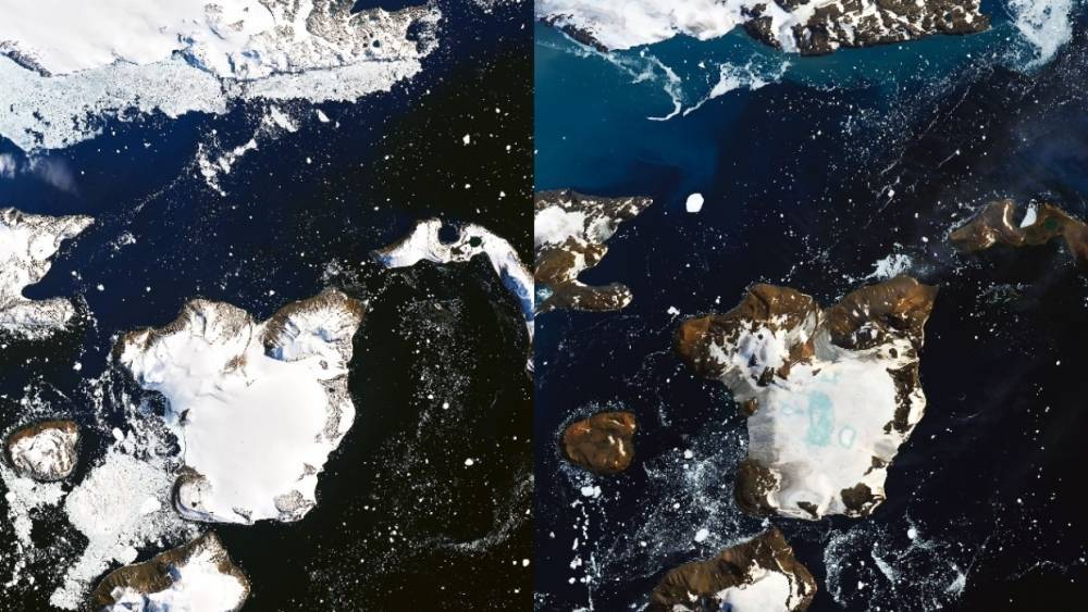 НАСА опубликовало фотографии таяния ледников в Антарктиде
