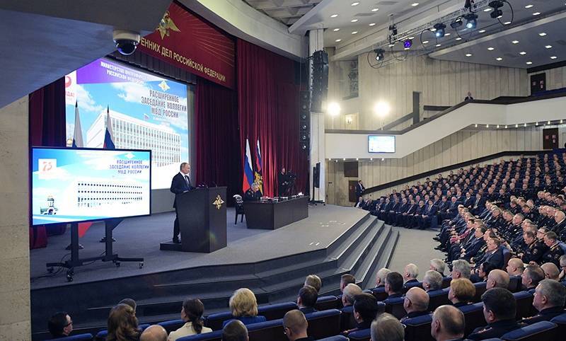 Путин назвал важнейшую задачу МВД