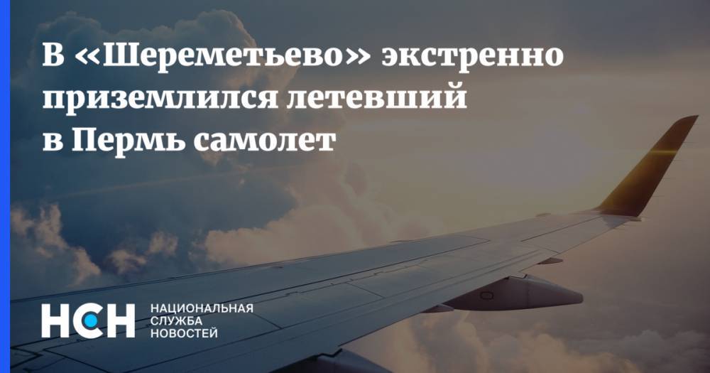 В «Шереметьево» экстренно приземлился летевший в Пермь самолет