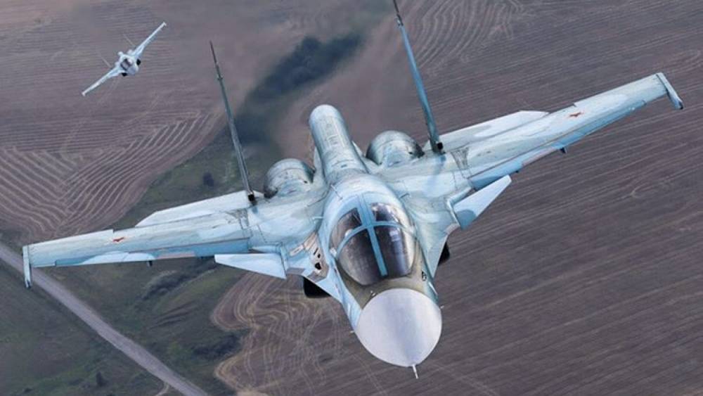 Су-34 ВКС РФ и МиГ-23 ВВС Сирии отразили ракеты боевиков при помощи тепловых ловушек