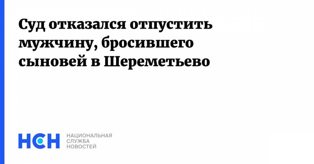 Виктор Гаврилов - Суд отказался отпустить мужчину, бросившего сыновей в Шереметьево - nsn.fm - Хабаровск
