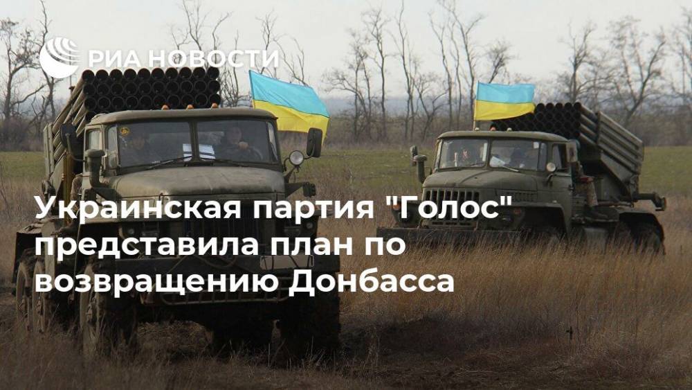 Украинская партия "Голос" представила план по возвращению Донбасса