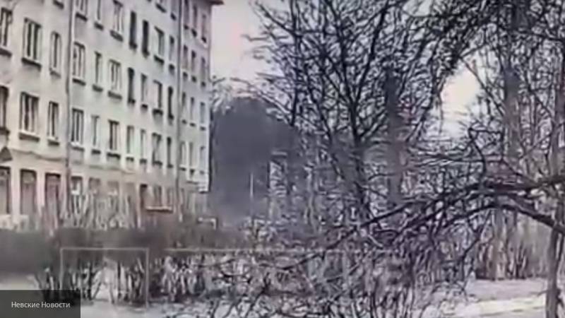 Появилось видео взрыва в Калининском районе Санкт-Петербурга