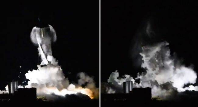 Прототип корабля Starship компании Илона Маска лопнул при запуске в Техасе