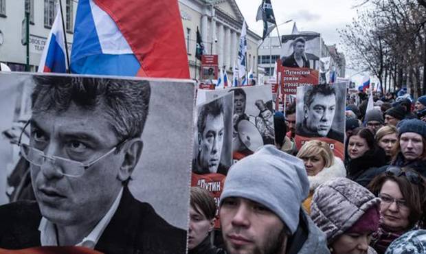 В Москве шествие в память об убитом Борисе Немцове посетили более 20 тысяч человек