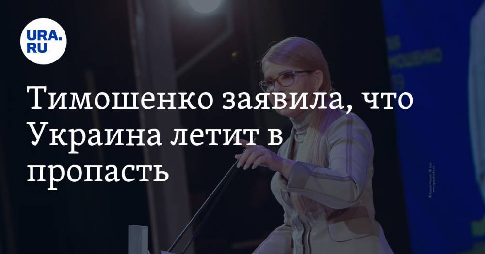 Тимошенко заявила, что Украина летит в пропасть