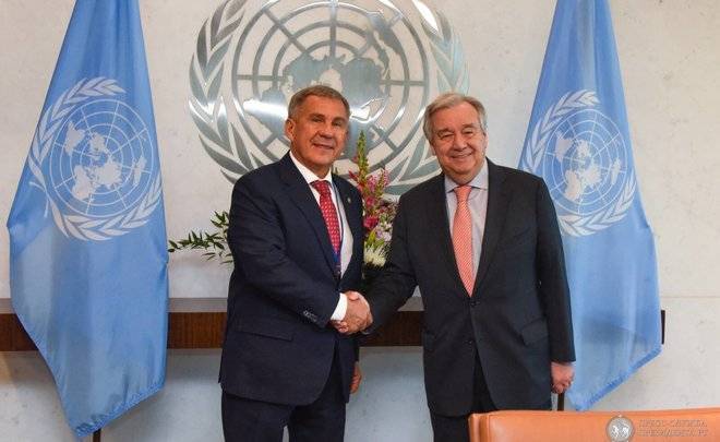 Минниханов обсудил с генсеком ООН реализацию 17 Целей устойчивого развития