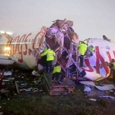 Причины аварийной посадки самолёта в Стамбуле стали плохие погодные условия