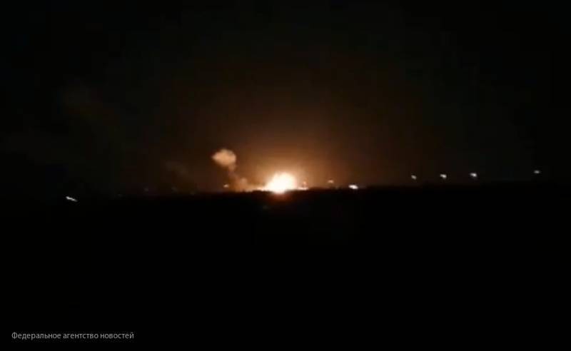 Агентство SANA опубликовало кадры отражения ПВО Сирии ракетной атаки по Дамаску