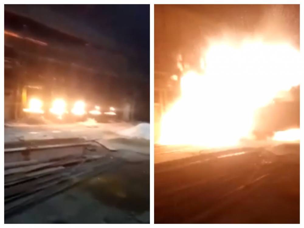 Взрыв мартеновской печи на заводе в Кузбассе попал на видео