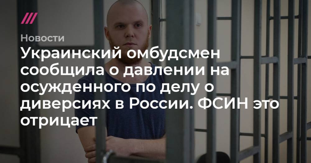 Украинский омбудсмен сообщила о давлении на осужденного по делу о диверсиях в России. ФСИН это отрицает