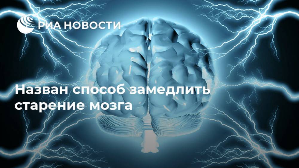 Назван способ замедлить старение мозга - ria.ru - Москва - США