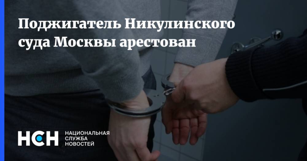 Поджигатель Никулинского суда Москвы арестован