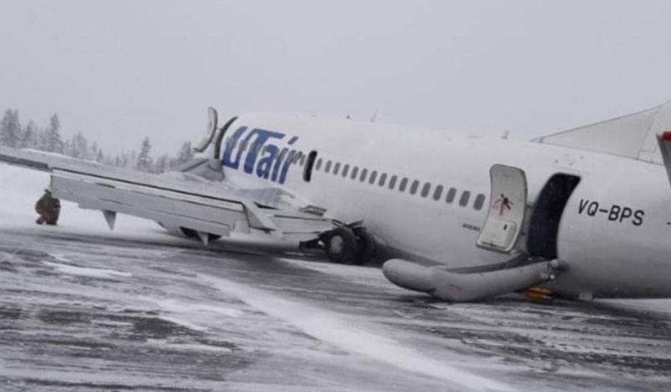 Пилот «ЮТэйр» объяснил жесткую посадку самолета в Усинске сильным боковым ветром