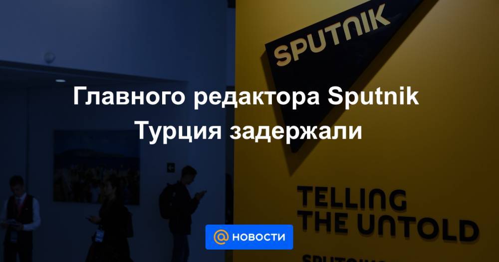 Главного редактора Sputnik Турция задержали